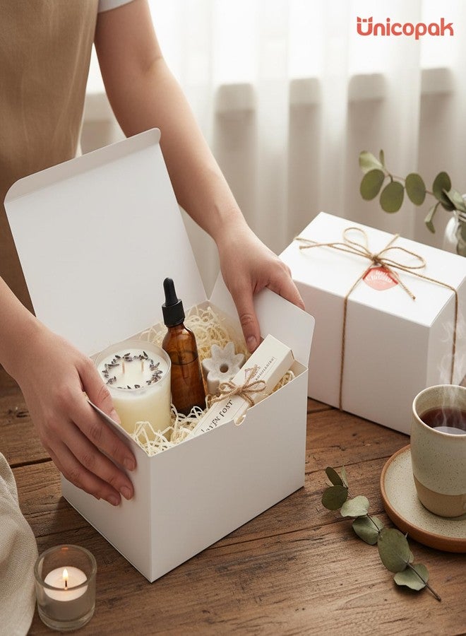 UnicoPak 10 Pack 10x7x5 Deep Gift Boxes, Large White Gift Boxes for Presents Bridesmaid Proposal Box, Ideal for Plenty Gifts, Great for Product Giving and Storing or Organizing Items - Image 5